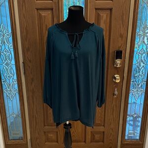 035 Seven7 Green Tunic Top